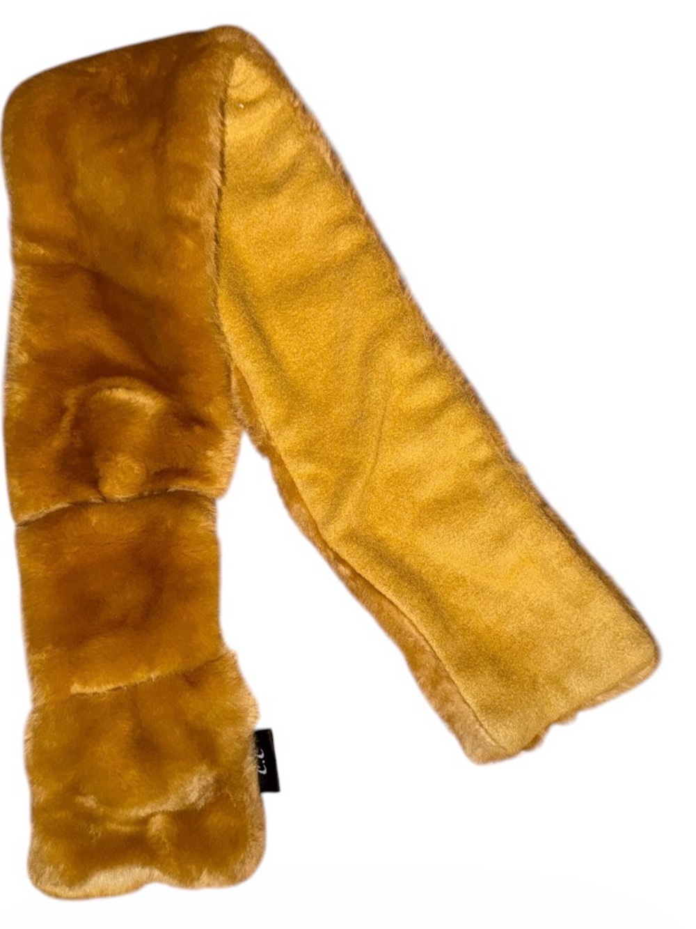 C.C Mustard Yellow Faux Fur Scarf